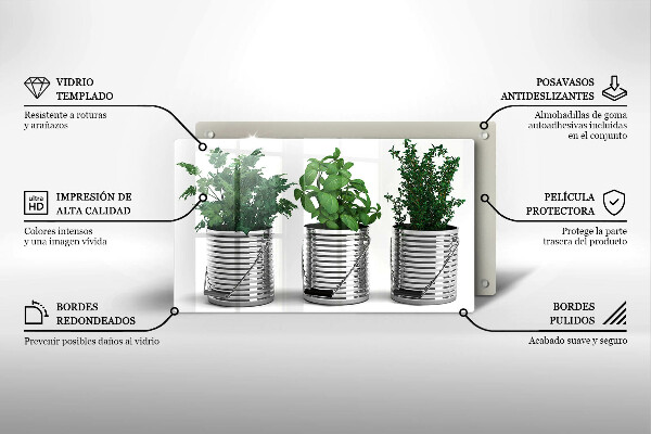 Protection plaque induction Pots de plantes aromatiques