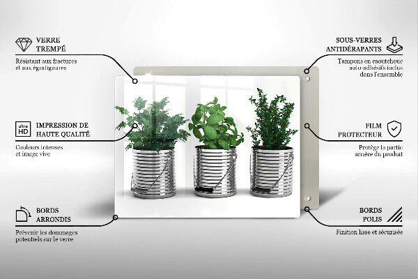 Protection plaque induction Pots de plantes aromatiques