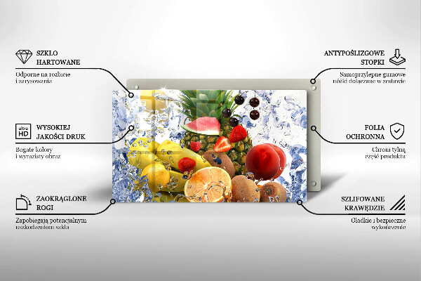 Protection plaque induction Fruits juteux et eau