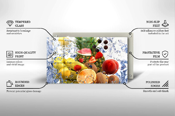 Protection plaque induction Fruits juteux et eau