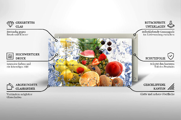 Protection plaque induction Fruits juteux et eau