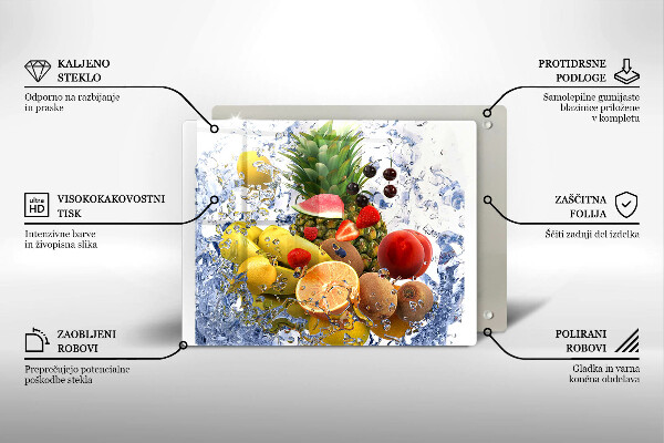 Protection plaque induction Fruits juteux et eau