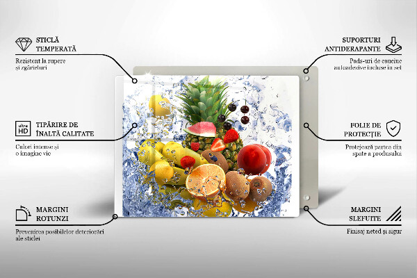 Protection plaque induction Fruits juteux et eau