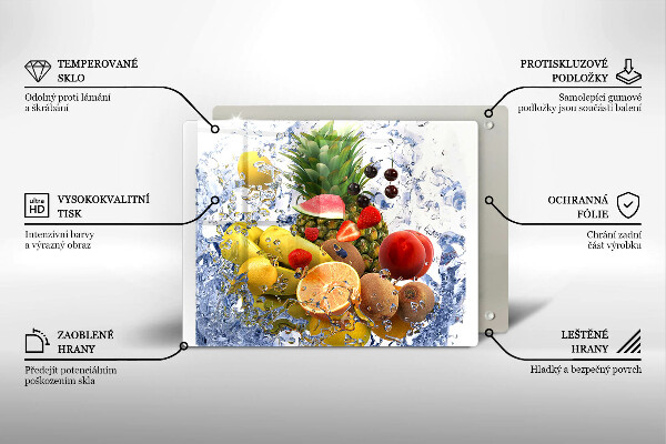 Protection plaque induction Fruits juteux et eau