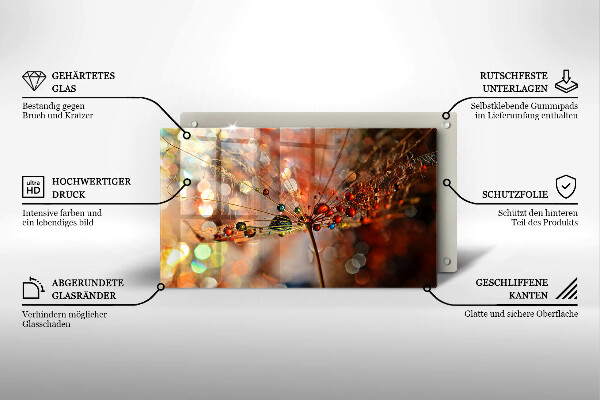 Protection plaque induction Pissenlit mouillé