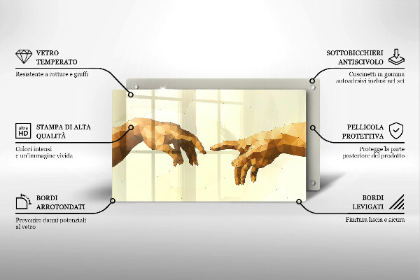 Protection plaque induction Création des mains d'Adam