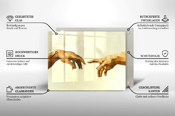 Protection plaque induction Création des mains d'Adam