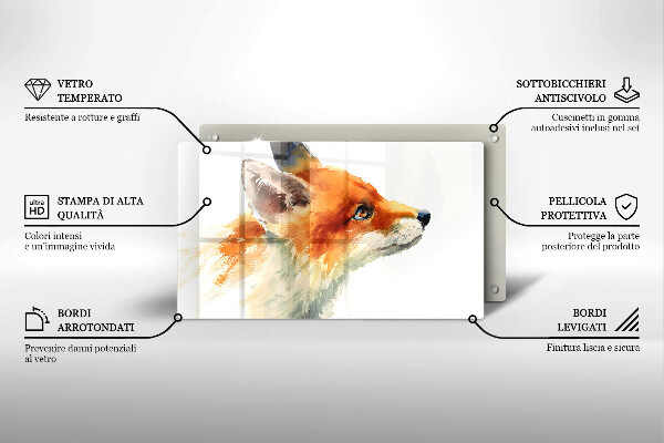 Protection plaque induction Renard peint