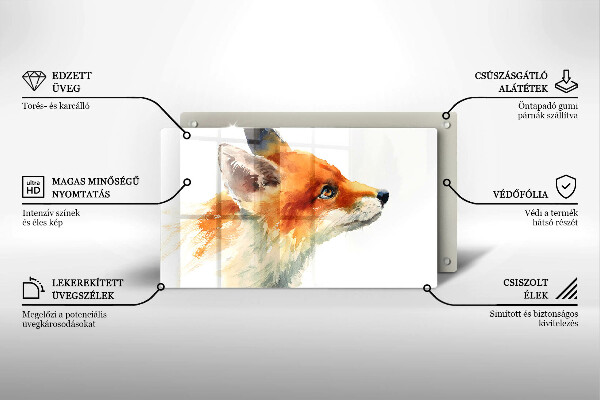 Protection plaque induction Renard peint