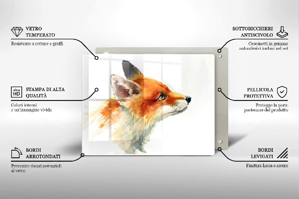 Protection plaque induction Renard peint