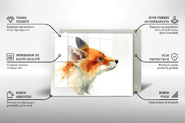 Protection plaque induction Renard peint