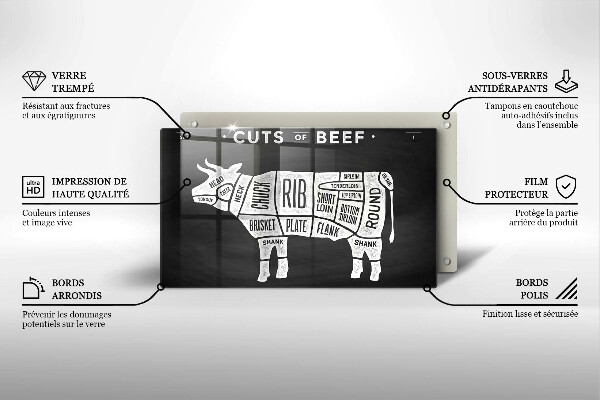 Protection plaque induction Bœuf à la viande de vache