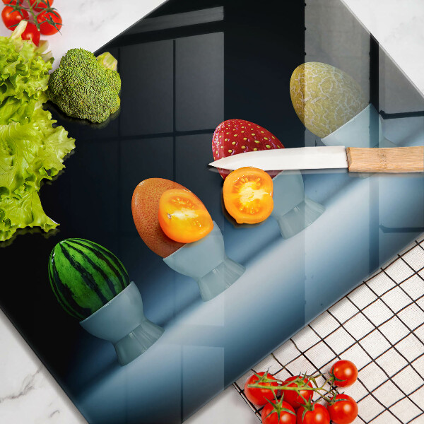 Protection plaque induction Oeufs de fruits abstraits