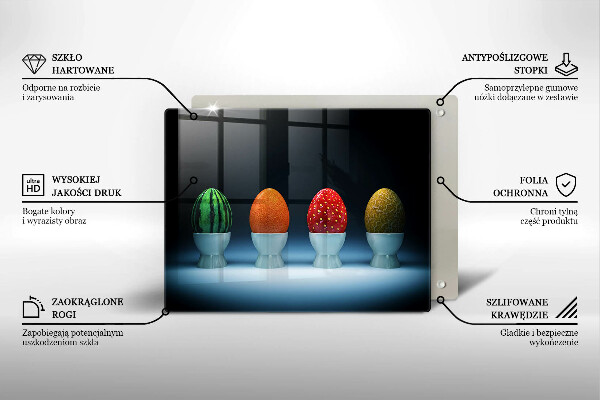 Protection plaque induction Oeufs de fruits abstraits