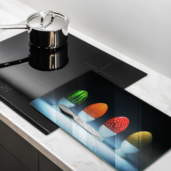 Protection plaque induction Oeufs de fruits abstraits