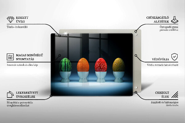 Protection plaque induction Oeufs de fruits abstraits