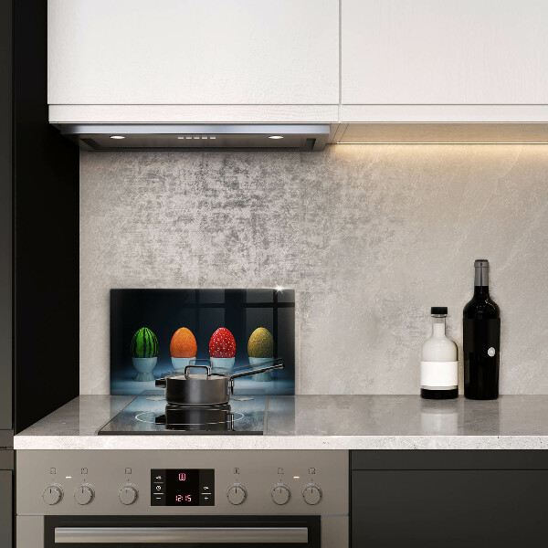 Protection plaque induction Oeufs de fruits abstraits