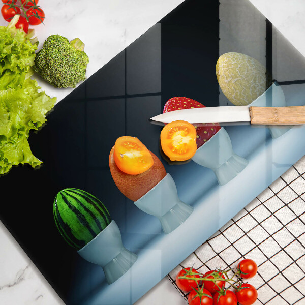 Protection plaque induction Oeufs de fruits abstraits