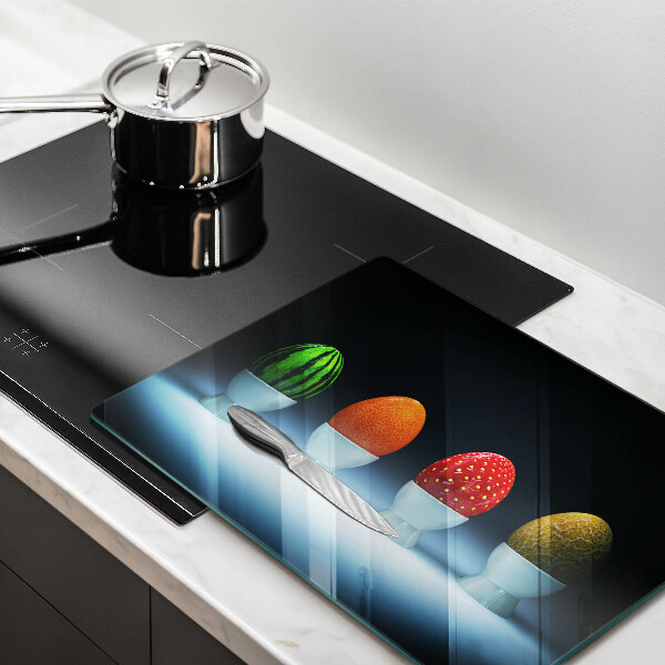 Protection plaque induction Oeufs de fruits abstraits