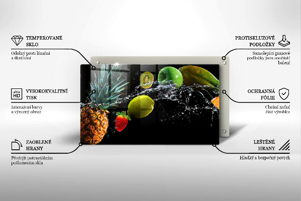 Protection plaque induction Fruits dans l'eau