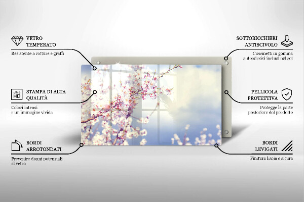 Protection plaque induction Arbre en fleurs