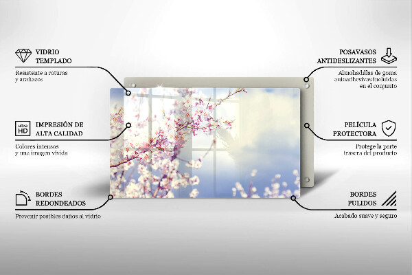 Protection plaque induction Arbre en fleurs