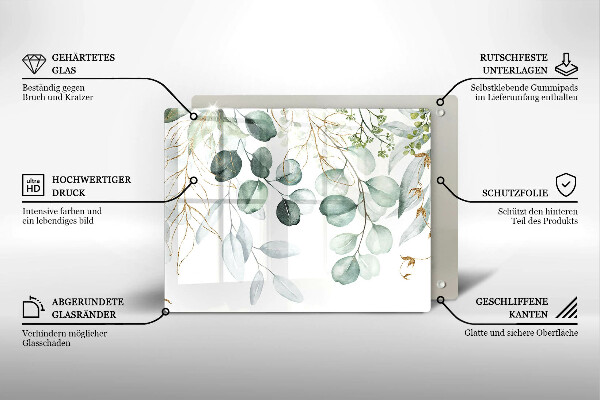 Protection plaque induction Plantes peintes