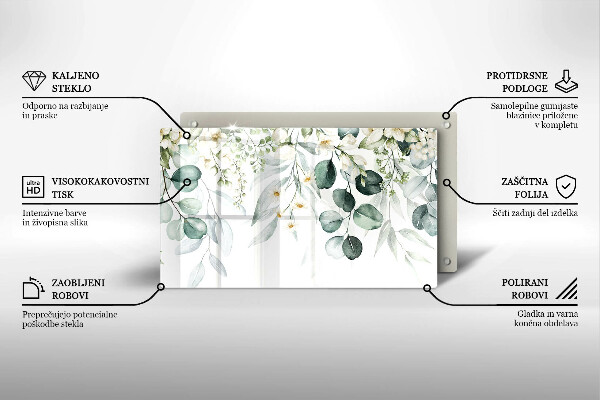 Protection plaque induction Plantes aquarelles