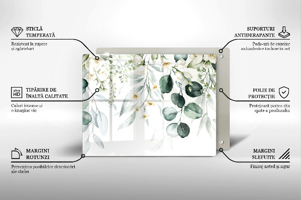 Protection plaque induction Plantes aquarelles