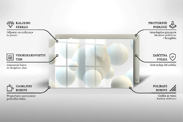 Protection plaque induction Boules 3D modernes