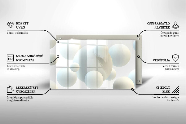 Protection plaque induction Boules 3D modernes