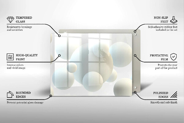 Protection plaque induction Boules 3D modernes