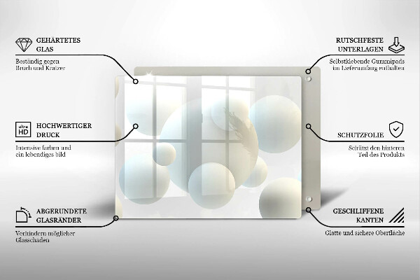 Protection plaque induction Boules 3D modernes