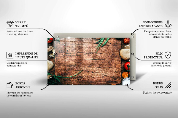 Protection plaque induction Planche de cuisine en bois