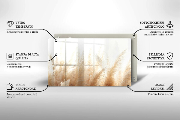 Protection plaque induction Herbe de la pampa