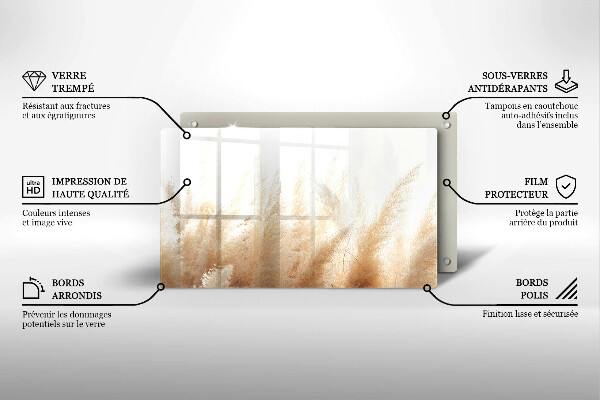 Protection plaque induction Herbe de la pampa