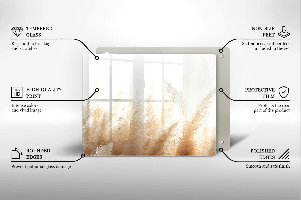 Protection plaque induction Herbe de la pampa