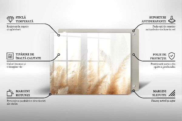 Protection plaque induction Herbe de la pampa