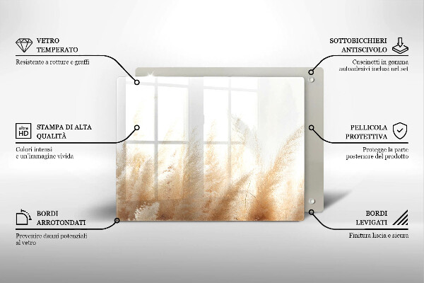 Protection plaque induction Herbe de la pampa