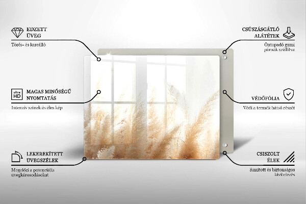 Protection plaque induction Herbe de la pampa