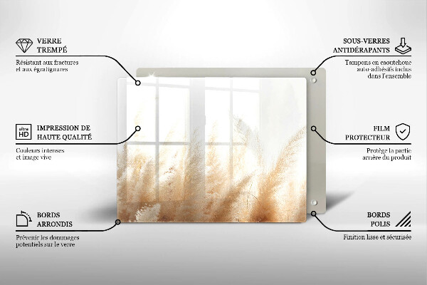 Protection plaque induction Herbe de la pampa