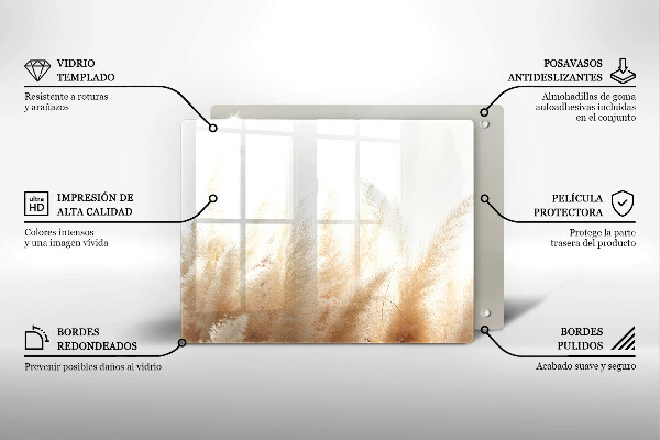 Protection plaque induction Herbe de la pampa