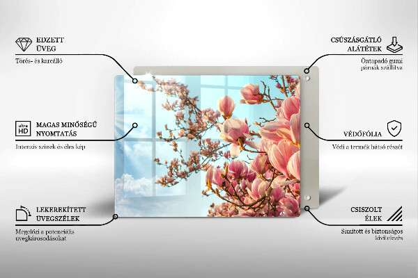 Protection plaque induction Arbre à fleurs roses