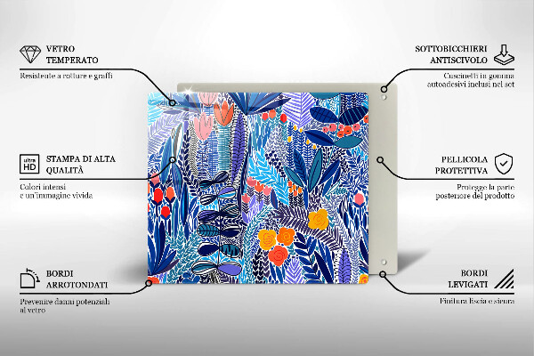 Protection plaque induction Prairie peinte