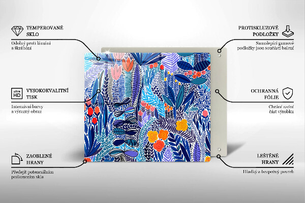 Protection plaque induction Prairie peinte