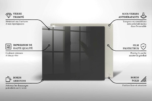 Protège plaque de cuisson Couleur grise