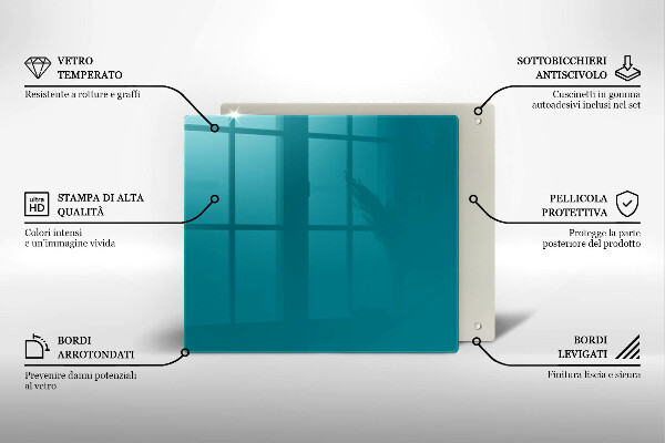 Protège plaque de cuisson Turquoise