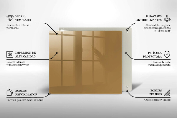 Protège plaque de cuisson Couleur beige