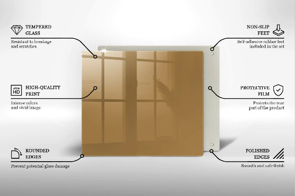 Protège plaque de cuisson Couleur beige