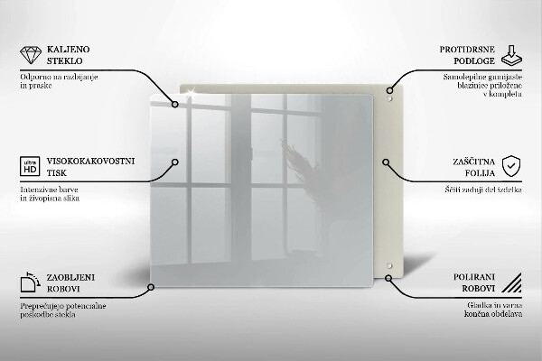 Protège plaque de cuisson Couleur grise